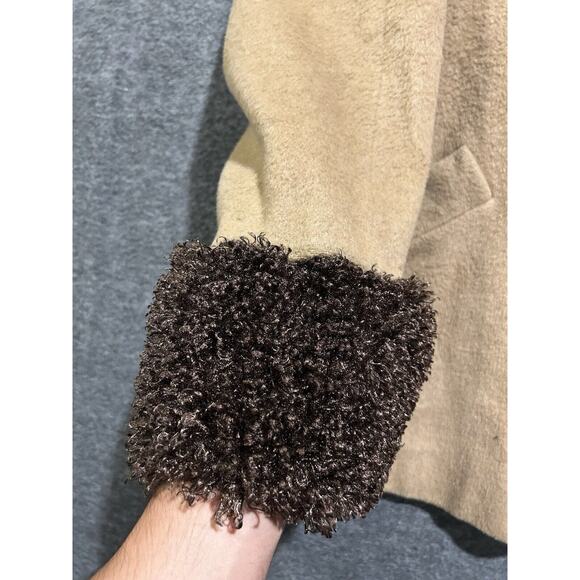 Vintage Jones New‎ York Petite Brown Tan Long Pea Coat Trench (See Measurements) - Picture 2 of 7